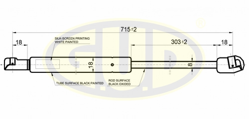 Амортизатор капота BMW seria 7 (e65, e66) 11/01- 1 - GUD GGS010125