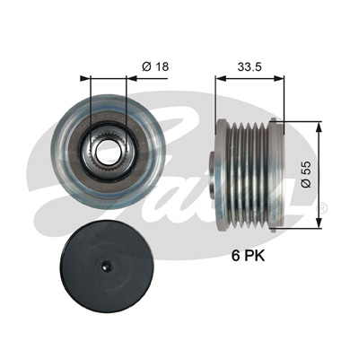 Муфта свободного хода MB w176/246/c117/x156 1.5d 12- - Gates OAP7216