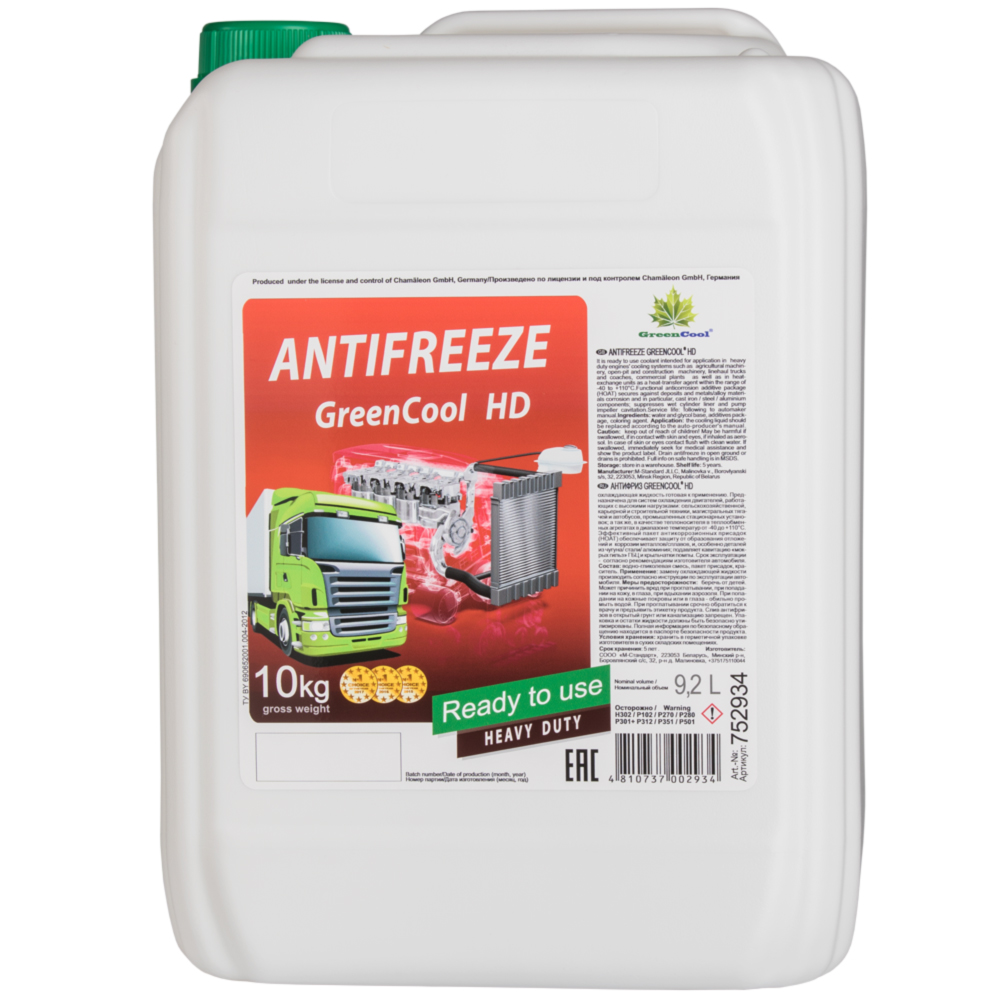 Антифриз GreenCool HD g11, 10 кг (зел.) basf hoat - GreenCool 752934