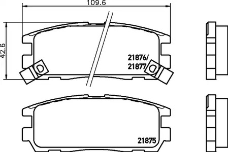 Колодки тормозные задние дисковые к-кт | зад | - Hella 8DB355027361