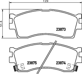 Колодки тормозные передние к-кт | перед | - Hella 8DB355028041