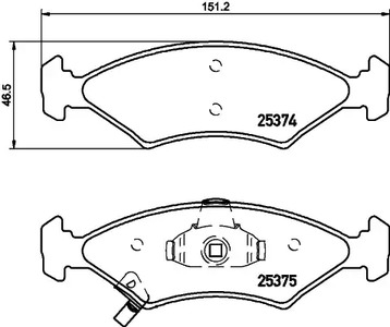 Колодки тормозные дисковые - Hella 8DB355028891