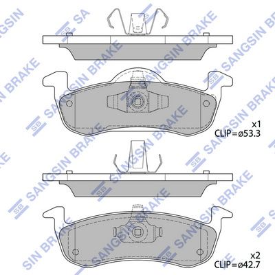 Колодки тормозные дисковые - Sangsin SP4017
