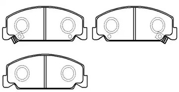 Колодки тормозные дисковые honda: civic, cr-x | перед | - HSB HP5056