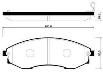 Колодки тормозные дисковые hyundai: NEW grandeur 3.5 - HSB HP0012