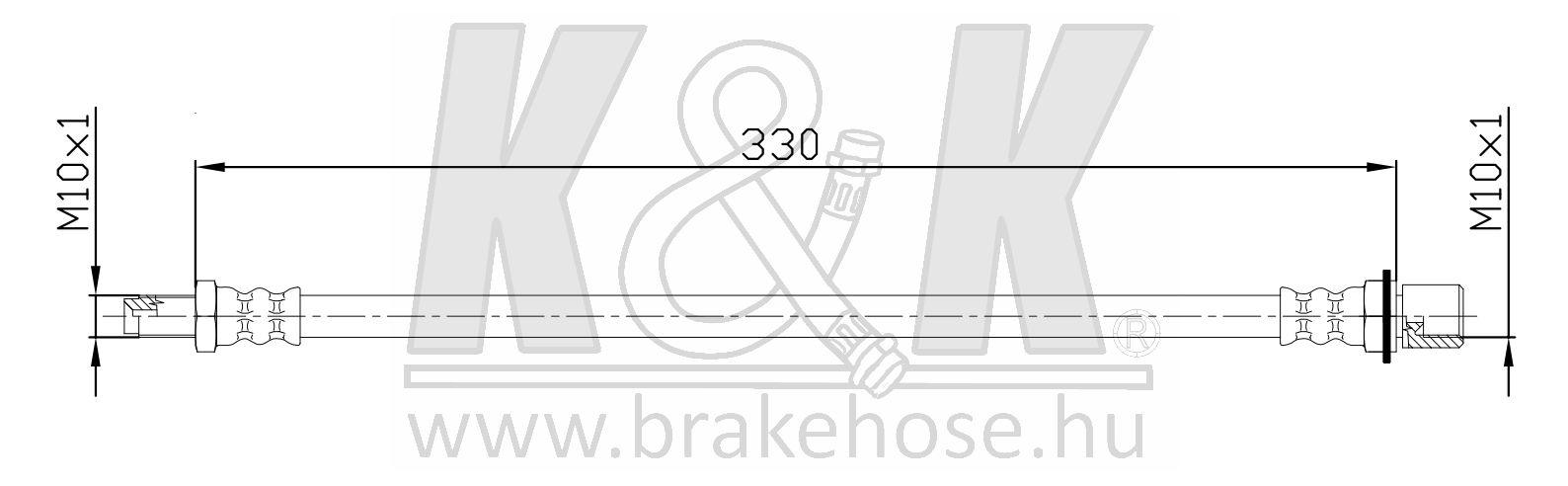 Шланг тормозной ft1401 - K&K FT1401
