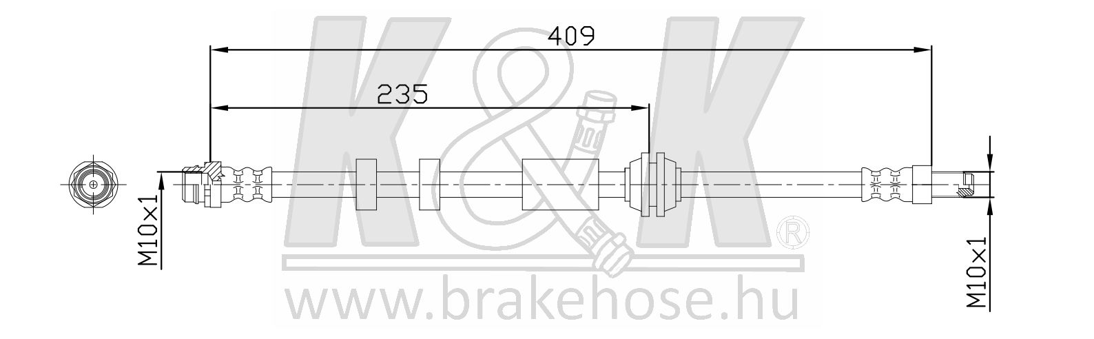 Шланг тормозной ft1468 - K&K FT1468