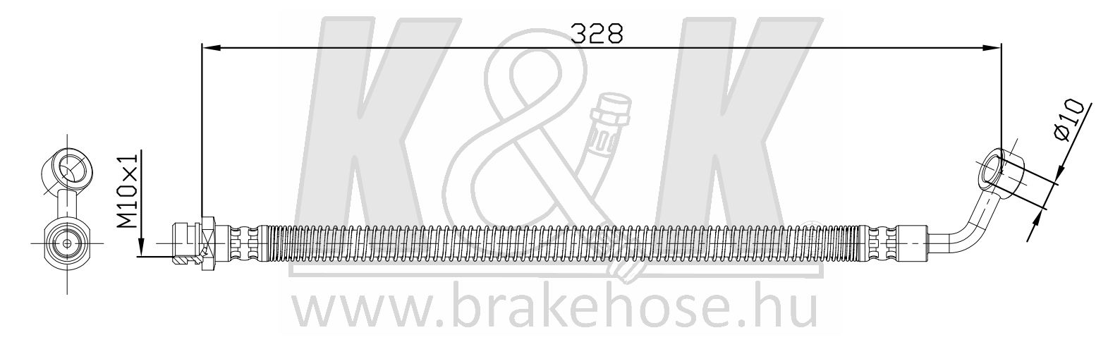 Шланг тормозной ft1472 - K&K FT1472