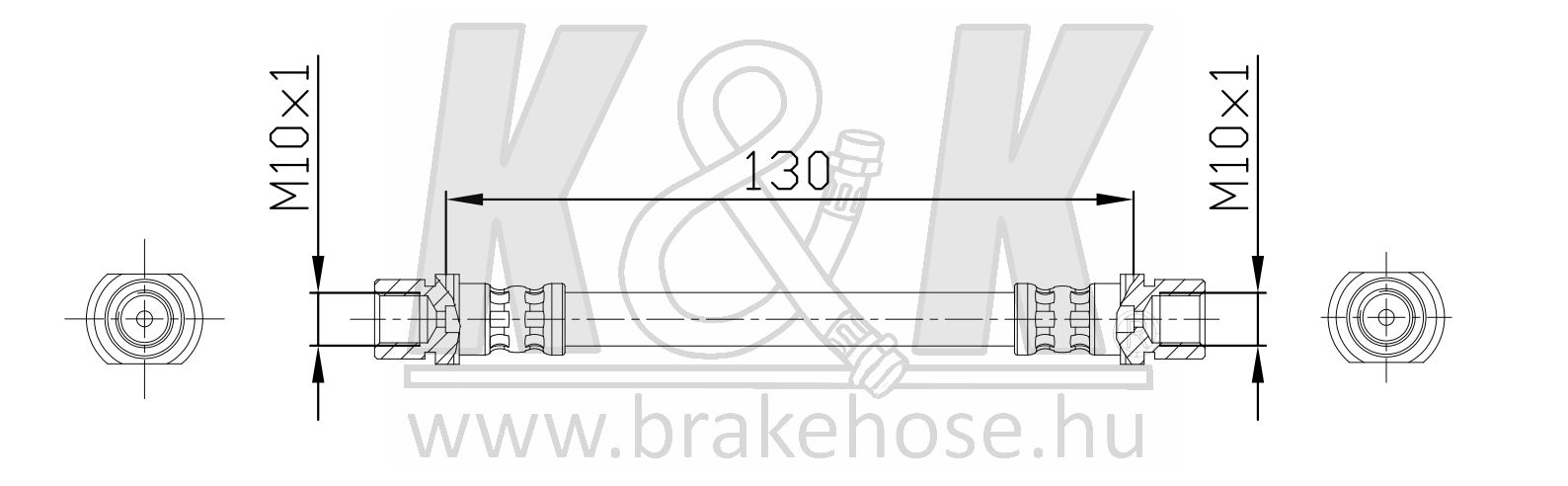 Шланг тормозной ft1502 - K&K FT1502