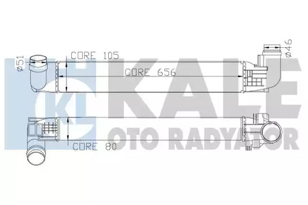 Интеркулер RE Duster 1,5dCi 10- - Kale oto Radyator 345090