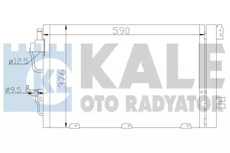 Конденсер с осуш. OP Astra h 04- мкпп - Kale oto Radyator 393400