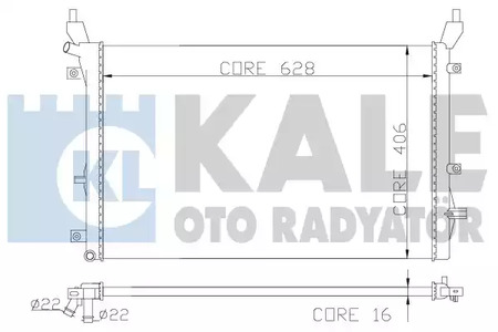 Радиатор VAG 1,4tsi 10- - Kale oto Radyator 342220