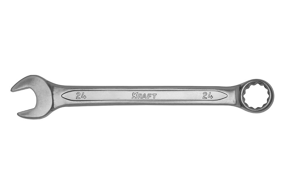 Ключ комбинированный 24 мм (Cr-V, холодный штамп, холдер) - KRAFT KT 700518