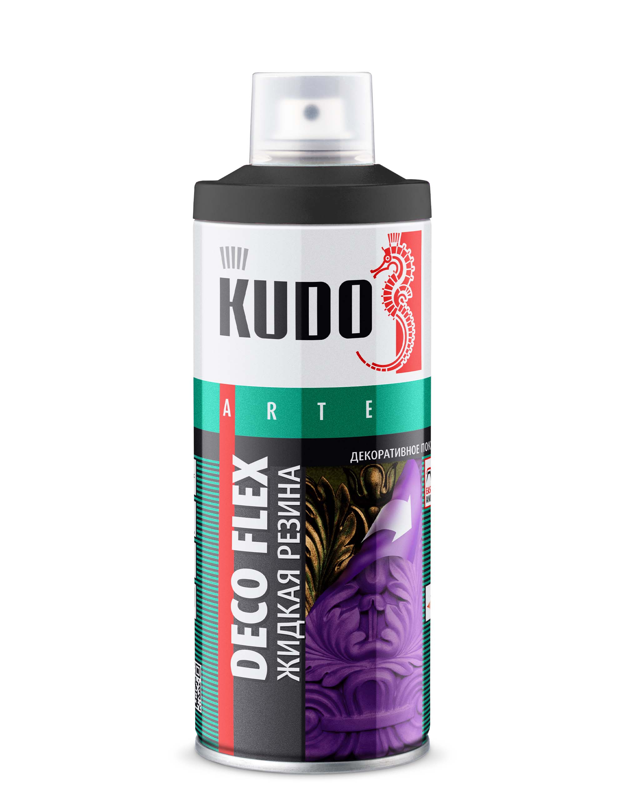 Жидкая резина deco flex Чёрная 520 мл - KUDO KU-5302