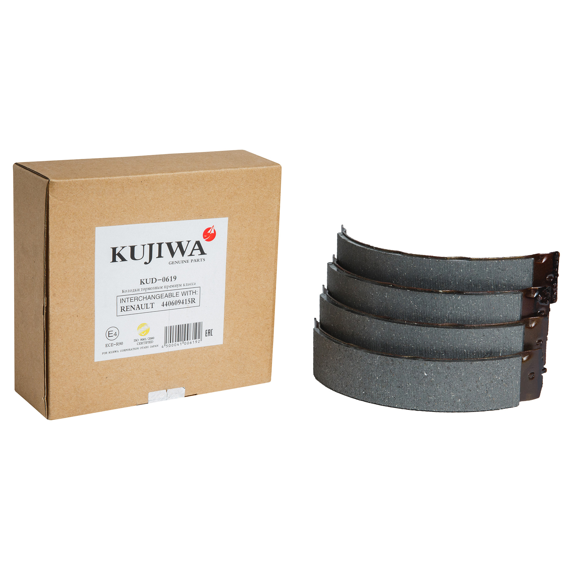 Колодки тормозные барабанные kud0619 kujiwa 440609415r renault   | зад | - Kujiwa KUD0619