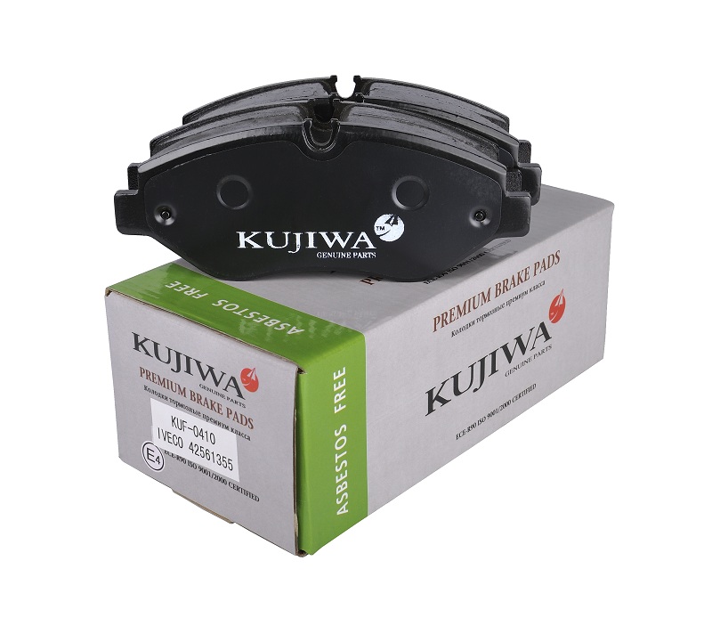 Колодки тормозные передние с пластинами kuf0410 kujiwa 42561355 iveco | перед | - Kujiwa KUF0410