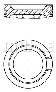 Поршнекомплект audi A3, TT, Seat Leon, Toledo 1.8 ARX 2000- d81.0+0.25 - Knecht 0331601