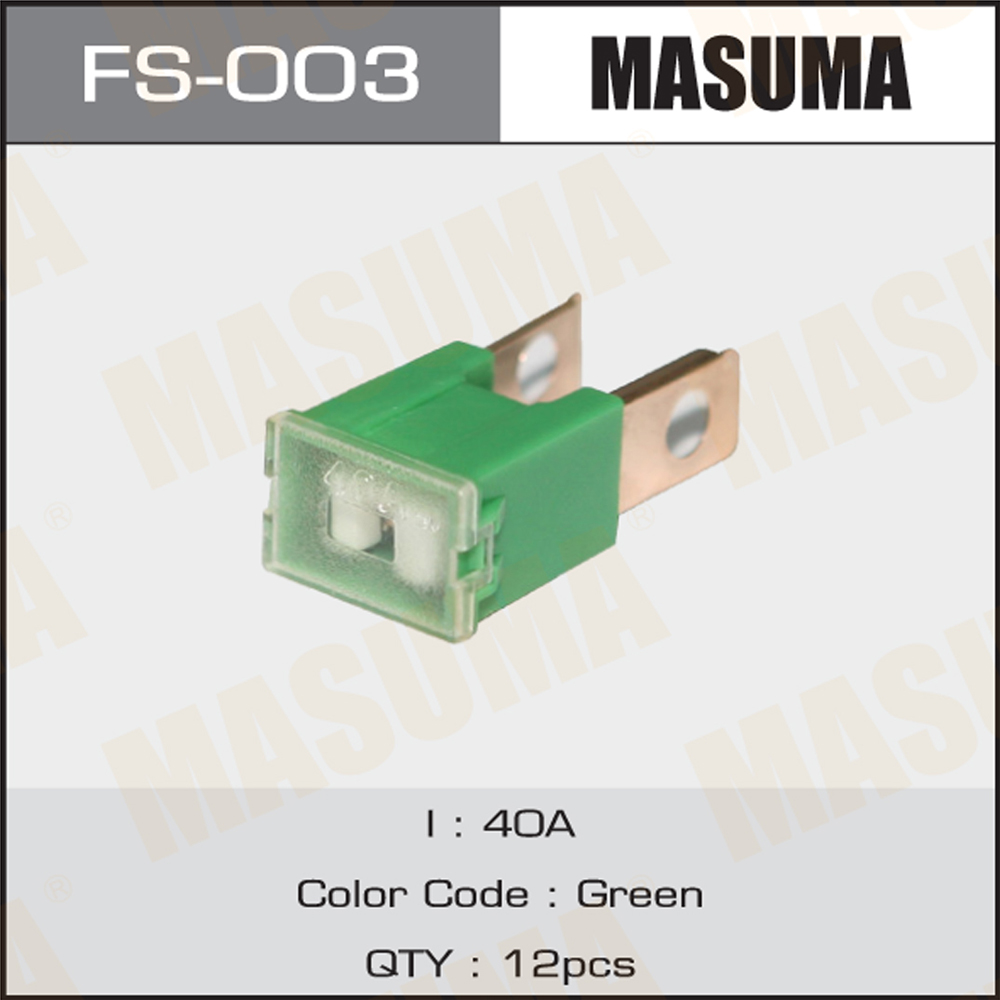 FS-003_предохранитель силовой! тип 'папа' 40A зеленый - Masuma FS003