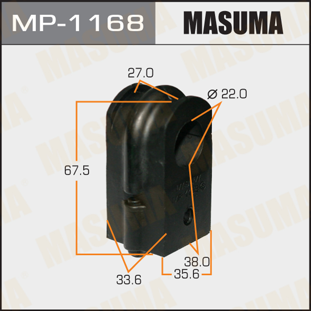Втулка стабилизатора Masuma mp-1168 /front/ teana/ J31 [уп.2] | перед | - Masuma MP1168