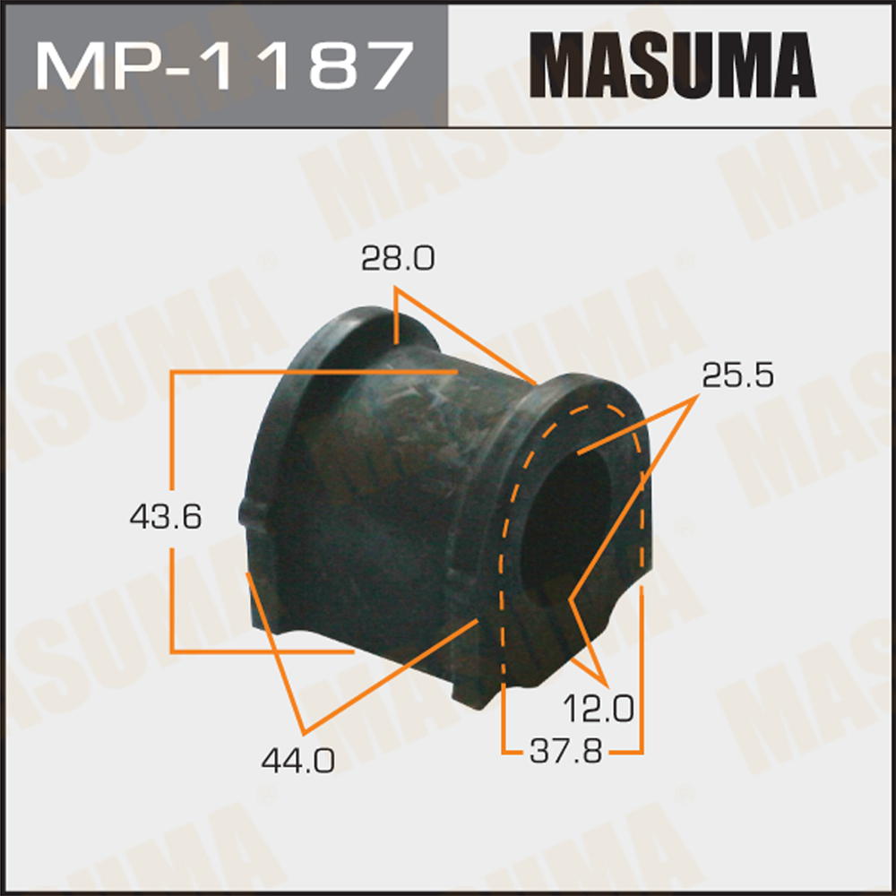 Втулка стабилизатора Masuma mp-1187 /front/ colt/ z31a, z34a | перед | - Masuma MP1187