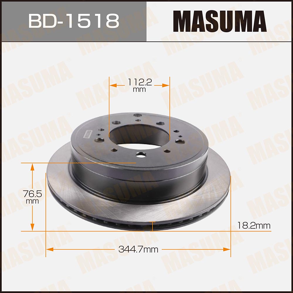 Диск тормозной Masuma bd-1518 [1] rear land cruiser/ urj202l | зад | - Masuma BD1518