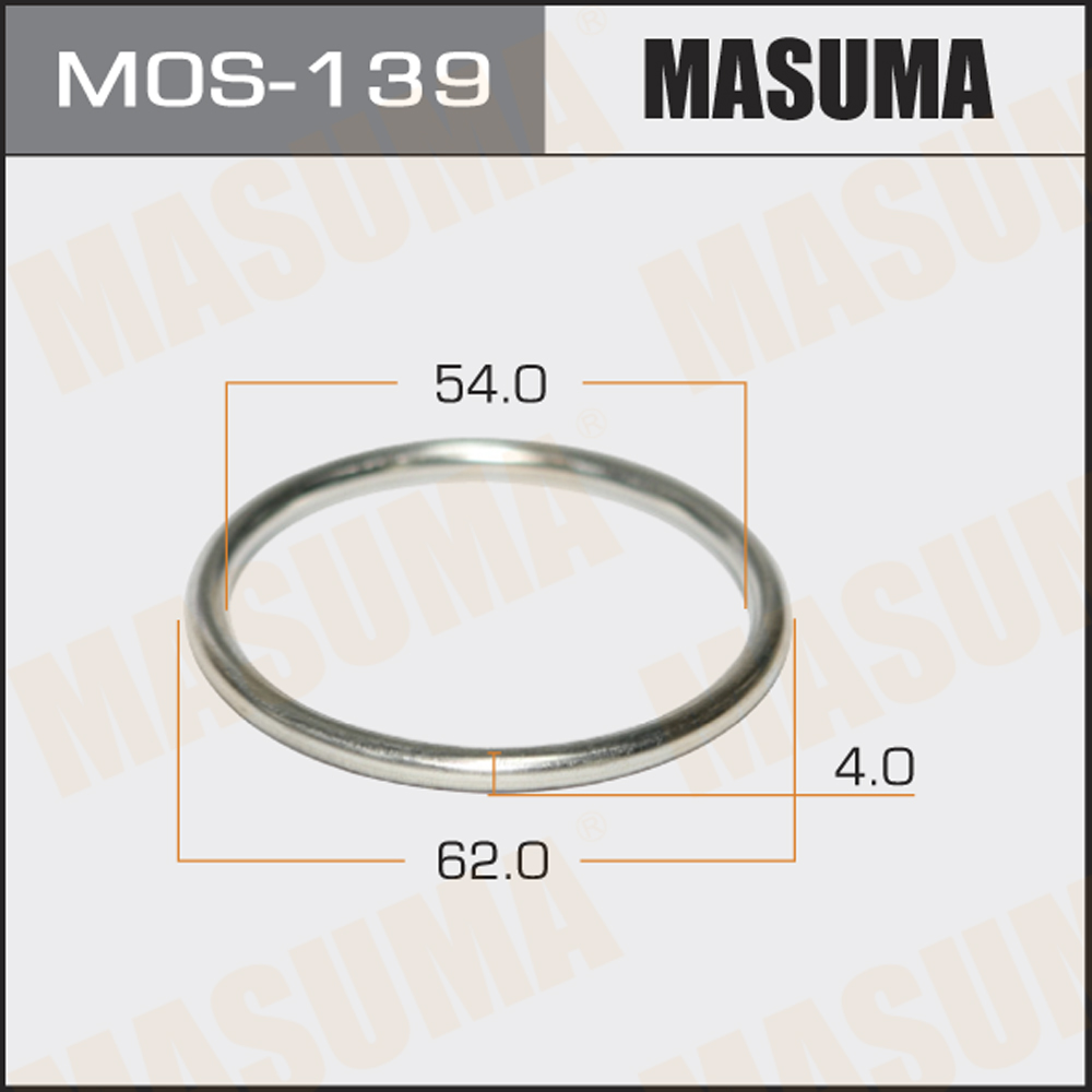 Кольцо глушителя masuma металлическое 54.5 x 62.8 - Masuma MOS139
