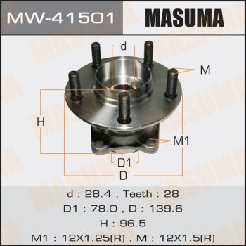 Ступица колеса | зад лев | - Masuma MW41501