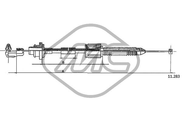Трос газа clio 1,4 - Metalcaucho 83178