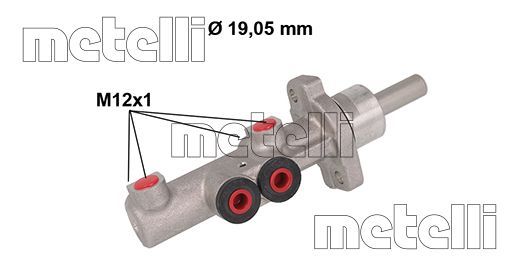 Главный тормозной цилиндр - Metelli 050882