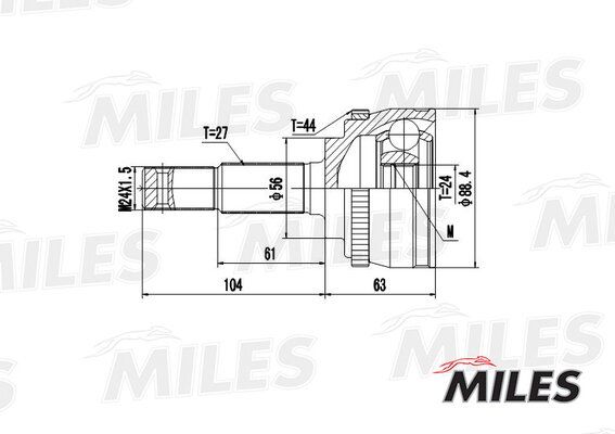 Шрус nissan primera 2.0 02- нар. - Miles GA20320