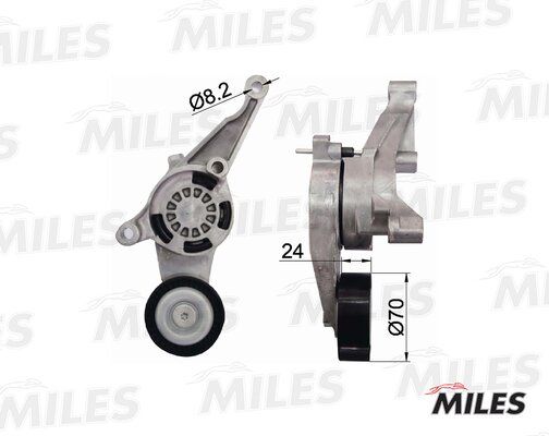 Натяжитель ремня приводного VW golf 5/t5/passat 1.9td - Miles AG00029