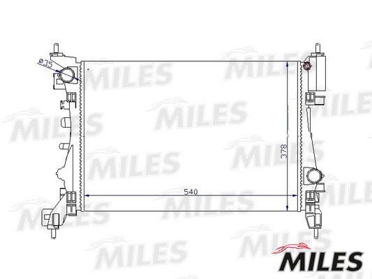 Радиатор opel corsa 1.2-1.4 10- - Miles ACRM397