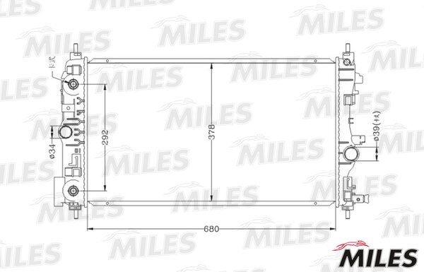 Радиатор chevrolet cruze 1.4t A/T 09- паяный - Miles ACRB108