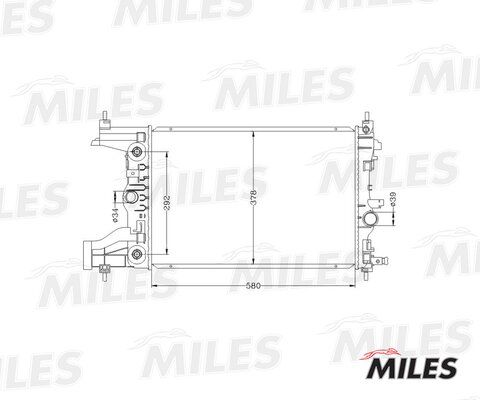 Радиатор chevrolet cruze 1.6/1.8 A/T 09-/opel astra j 1.6 09- AT паяный - Miles ACRB159