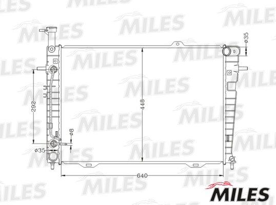 Радиатор hyundai tucson / KIA sportage 2.0/2.7 06- паяный - Miles ACRB352