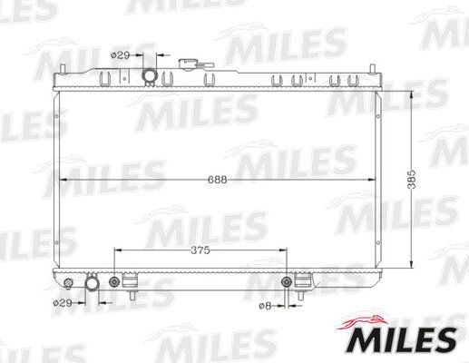 Радиатор nissan almera classic 05- 1.6i AT паяный - Miles ACRB107