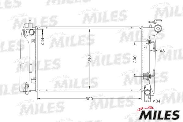 Радиатор toyota corolla 1.4/1.6 02- паяный - Miles ACRB105