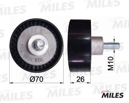 Ролик ремня приводного BMW E46 316i/318i - Miles AG03054