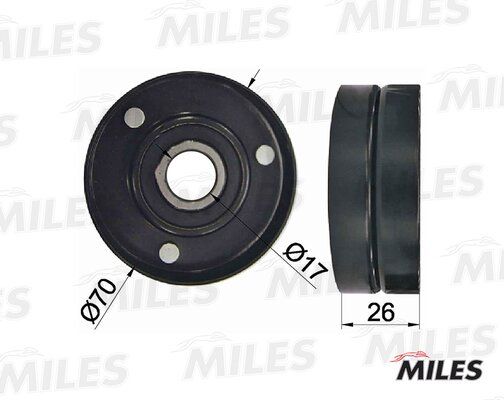 Ролик ремня приводного opel/gm - Miles AG03040