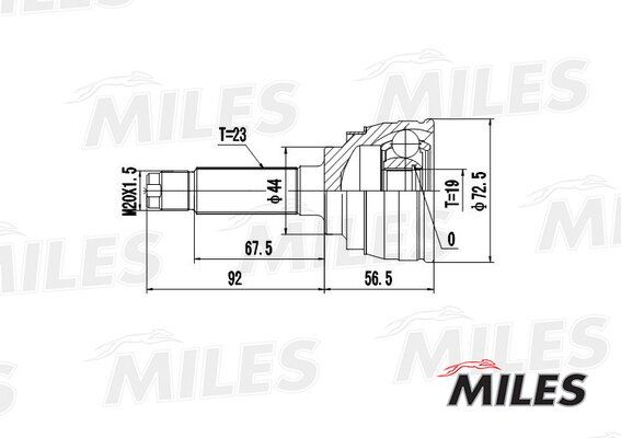 Шрус daewoo tico 0.8 95- нар. - Miles GA20084
