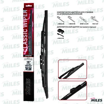 Щётка с/о 375мм каркасная с мультиадаптером - Miles CWC15AC