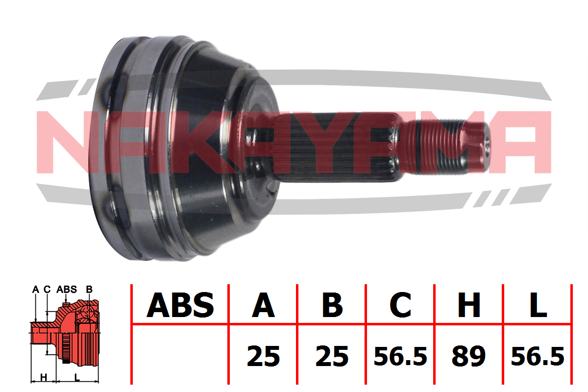 Шрус внешн. к-кт ford escort 1.8td 93-95, 95-98 (2 - Nakayama NJ270NY