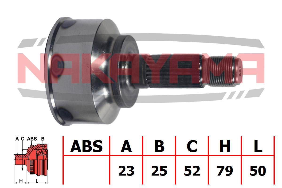 Шрус внешн. к-кт honda jazz/fit GD# 02-08 (23x25x1 - Nakayama NJ325NY