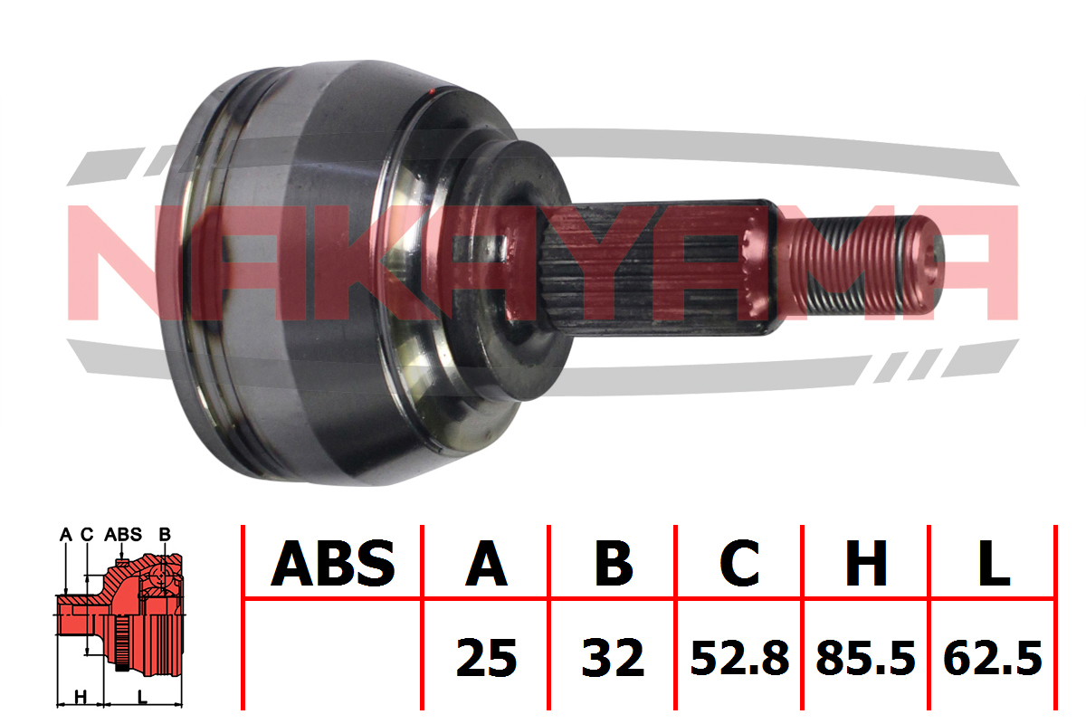 Шрус внешн. к-кт renault clio II (bb0/1/2 , cb0/1/ - Nakayama NJ584NY