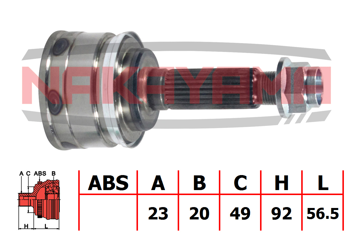 Шрус внешн. к-кт suzuki alto III 94-02 (23x20x148. - Nakayama NJ622NY