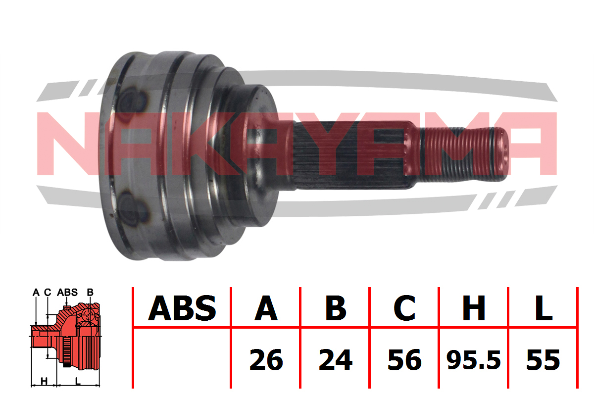 Шрус внешн. к-кт toyota camry 83-05.91, carina II - Nakayama NJ634NY