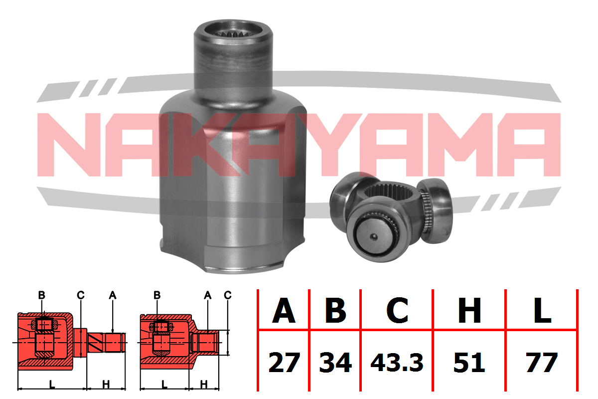 Шрус внутр. к-кт правый opel antara 06-, chevrolet - Nakayama NJ7014NY