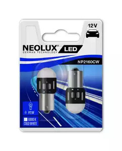 Лампа диодная p21w 12V (1.2w) LED 6000k BA15s блистер 2шт. - NEOLUX NP2160CW-02B