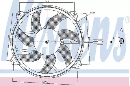 Вентилятор радиатора - Nissens 85886