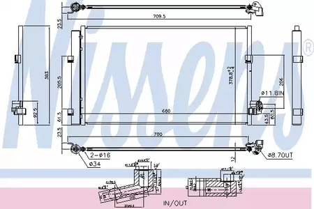 Конденсер BMW 7 (g11) / 5 (g30) 2.0td-3.0td 15- - Nissens 940748
